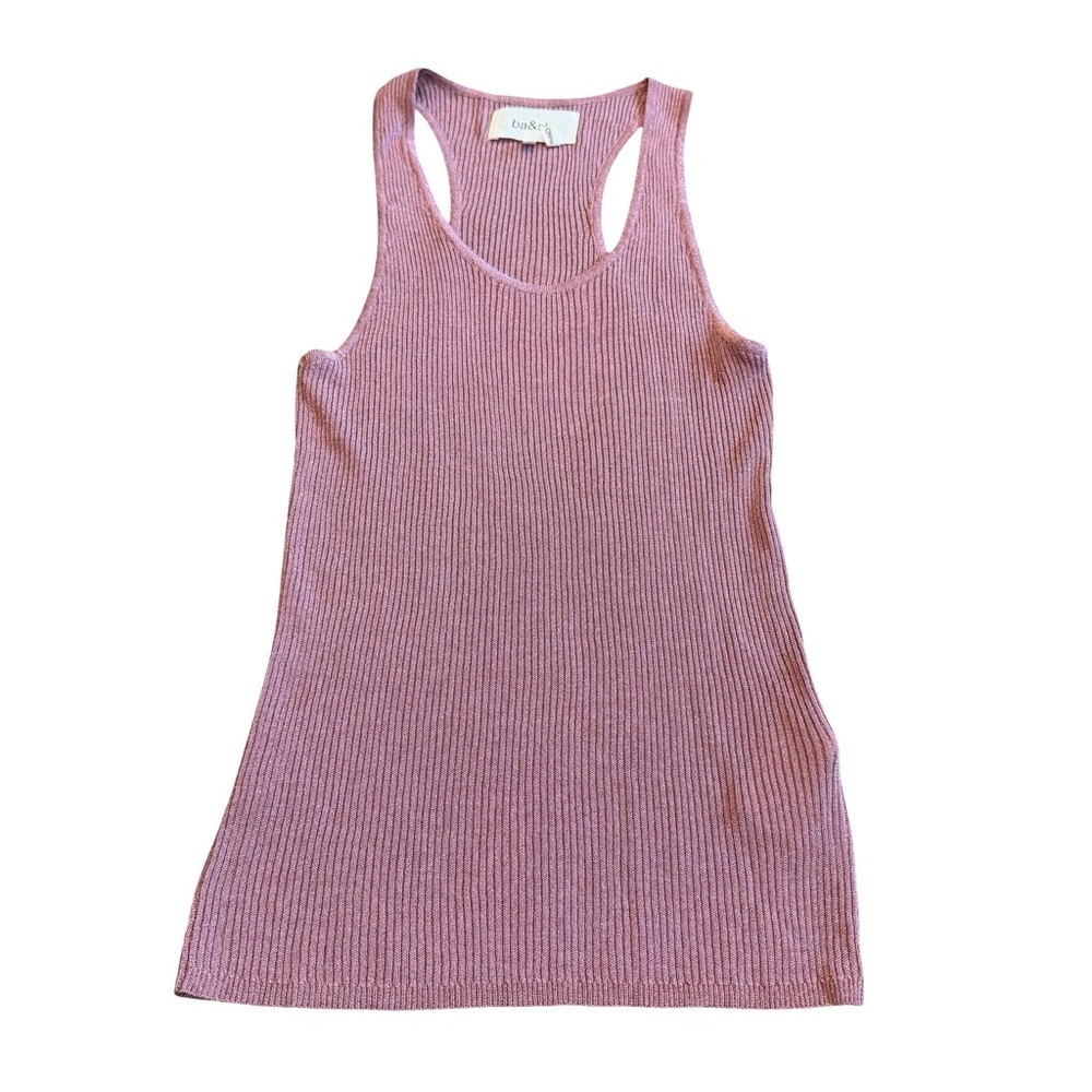 BA&SH Pink Purple Metallic Tank Top Stretch Layering Shirt Size XS Women's